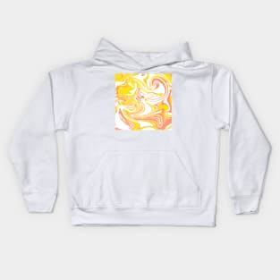 Orange and Yellow Abstract Pattern Kids Hoodie